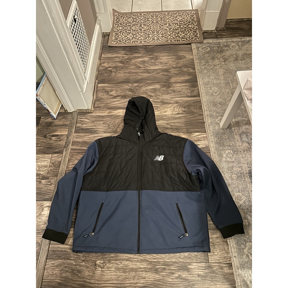New Balance Black and Blue Puffer Jacket